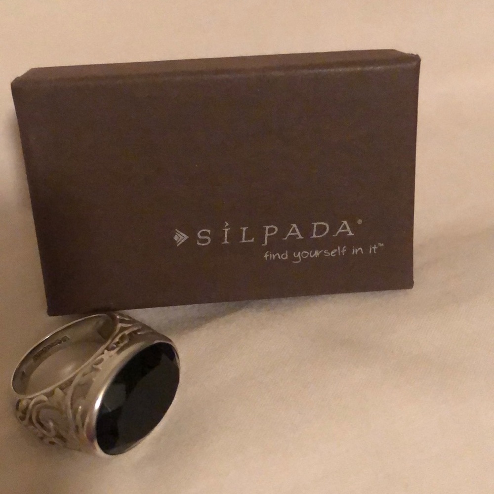 Black Chalcedony Ring